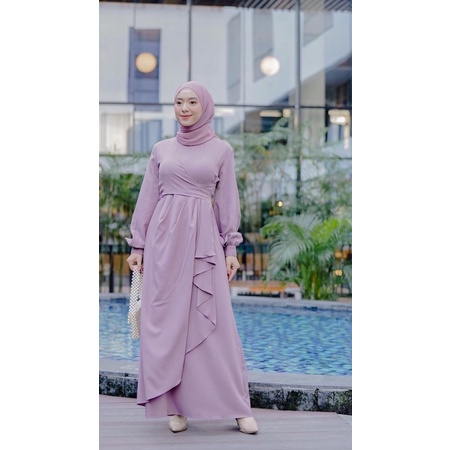 ADIBA - Rissa Dress/ Gamis Terbaru 2021 / Dress Muslim Kondangan Ada Size S M L XL-5