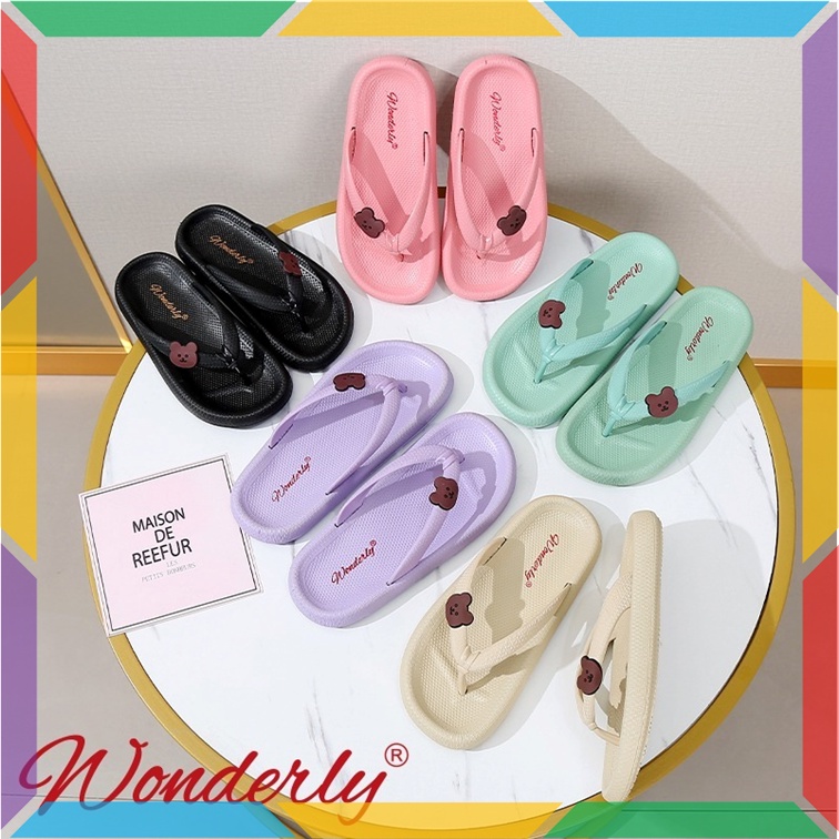 M2288TG Sandal Anak Jepit Wanita Bear Anti Slip Wonderly Sendal Anak Cewek Karet Jelly Empuk Premium Glanzton