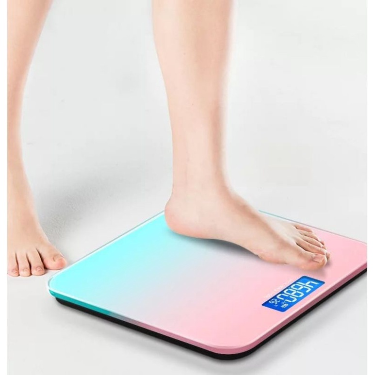 Timbangan Badan Digital 180Kg LED Kaca Indikator Motip Gradien