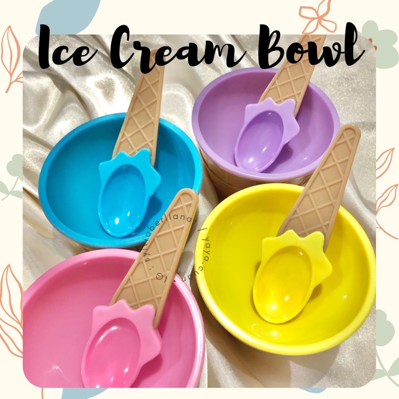 Ice Cream Bowl Premium Mangkok Masker Es Krim Mangkok Masker Ice Cream Mangkok Masker Aesthetic Mang
