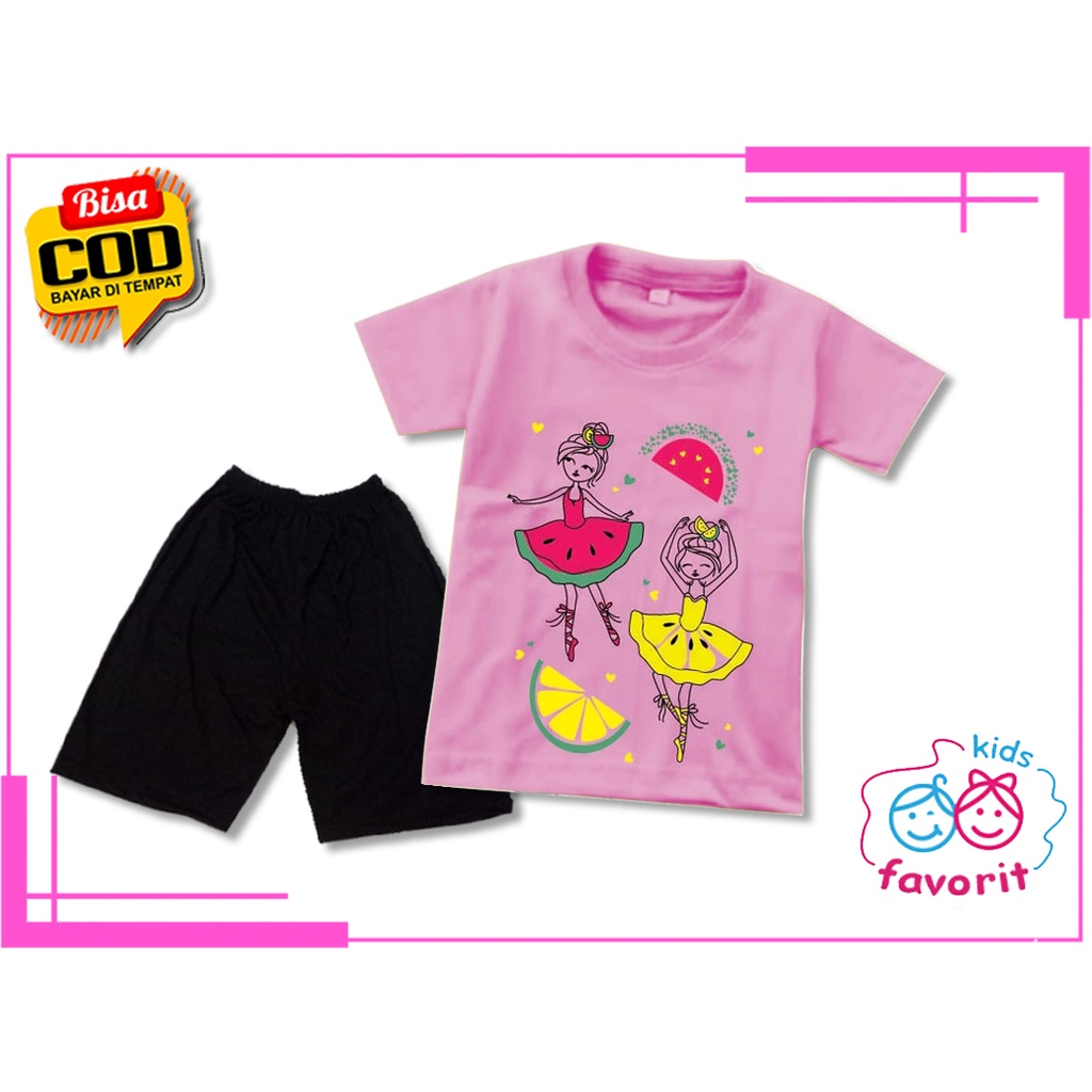 Favorit kids baju setelan anak perempuan lengan pendek