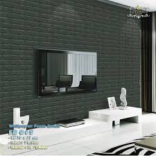WALLPAPER FOAM 3D MOTIF BATA HITAM