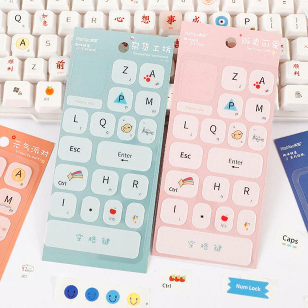 [Elegan] Stiker Keyboard Laptop Kualitas Tinggi PET Diary Stiker Tangan Akun DIY Dekorasi Keyboard Telepon Perlengkapan Sekolah Alat Tulis Anak DIY Bahan