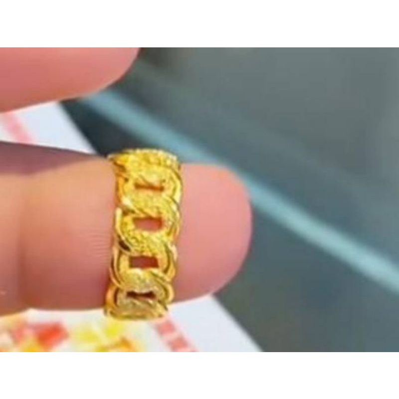 cincin pasir emas 24k emas tua kadar 99,99%