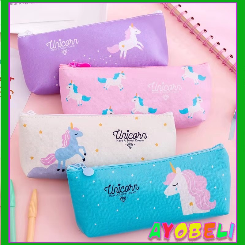 

AYOBELI TEMPAT PENSIL KOTAK PENSIL UNICORN DREAM BAHAN KULIT SINTETIS