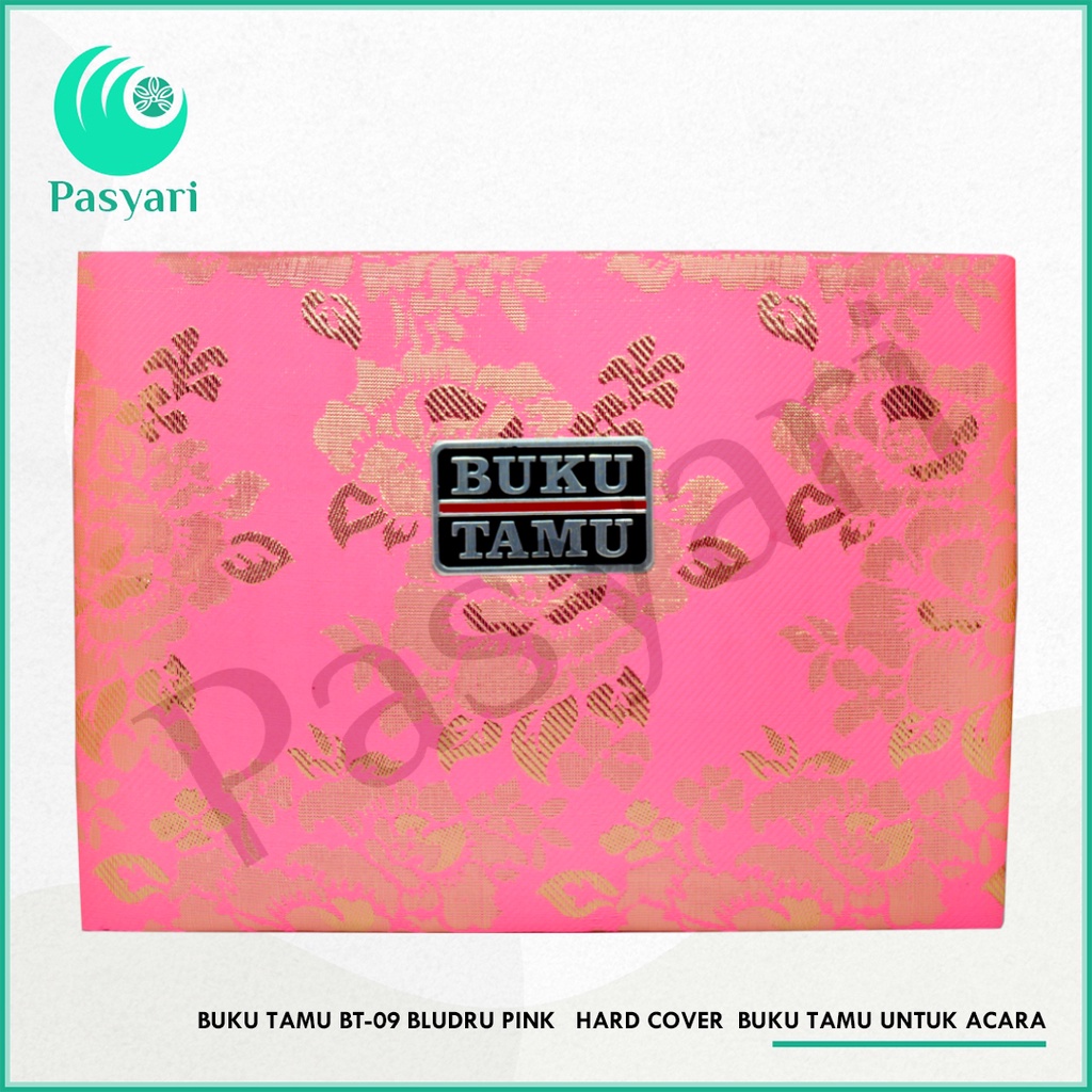 

Buku Tamu BT-09 Bludru Pink Hard Cover Buku Tamu untuk Acara