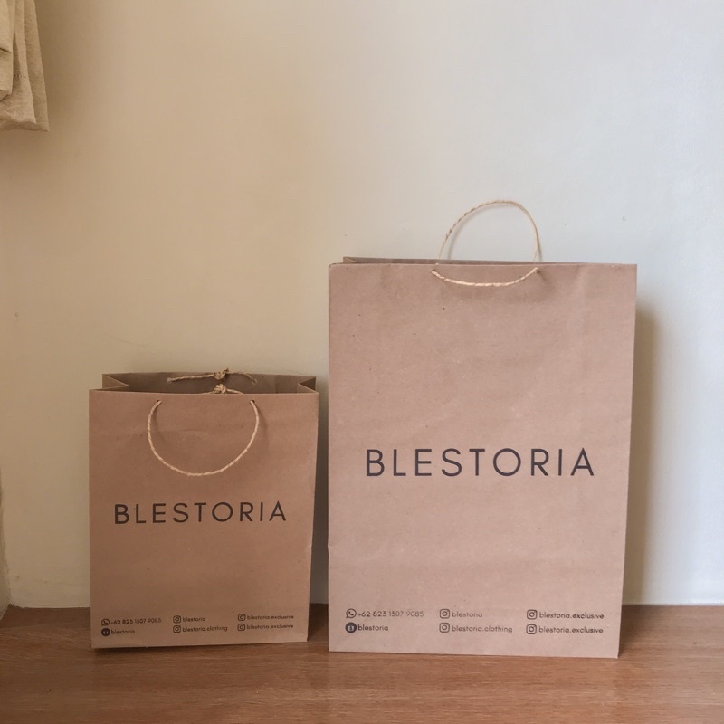 

BLESTORIA - Paperbag (kantong belanja tas kertas sablon)