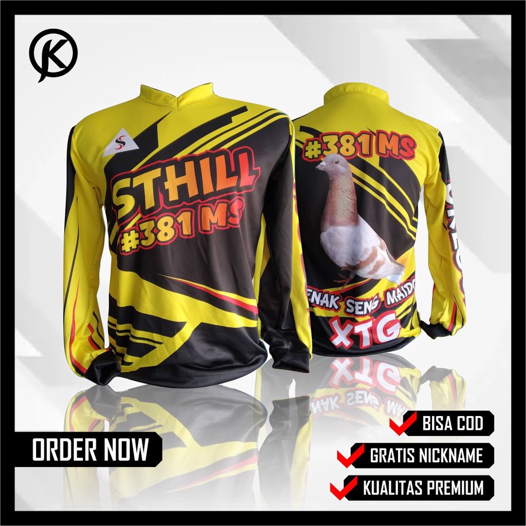 JERSEY MERPATI KOLONG HITAM - BAHAN DRYFIT CUSTOM PREMIUM