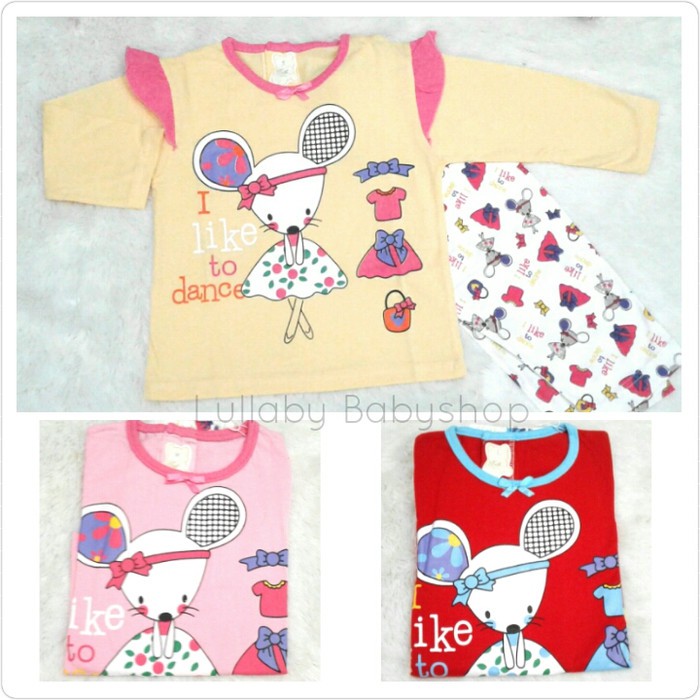 EMY BJ11 baju tidur rumah anak buchi balita perempuan kids piyama cewek kelinci