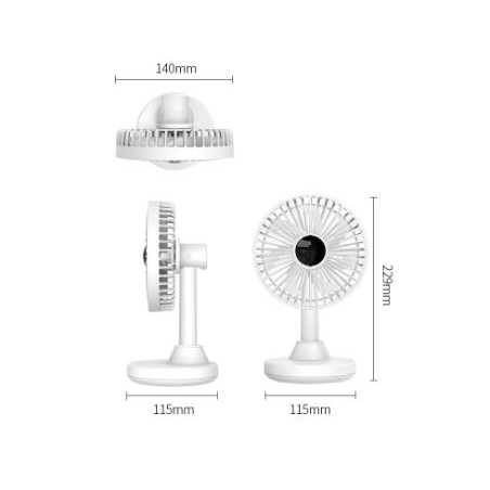 Oscillating desk fan orico auto swing rechargeable type-c 3 speed  3000mahyt-n9c - kipas angin meja