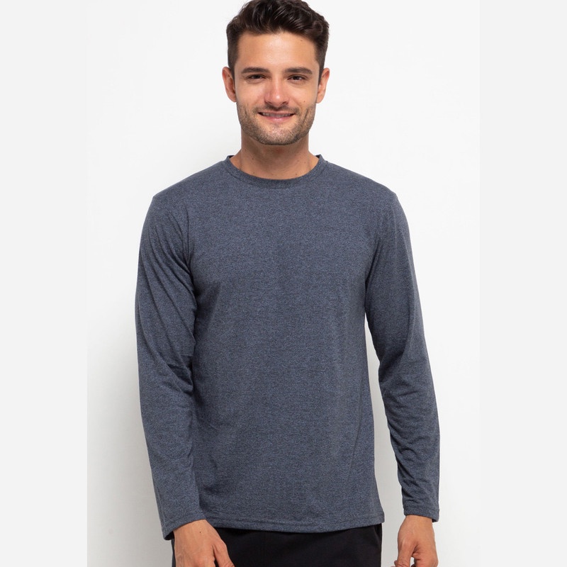 Sport High Atasan Kaos Lengan Panjang Pria