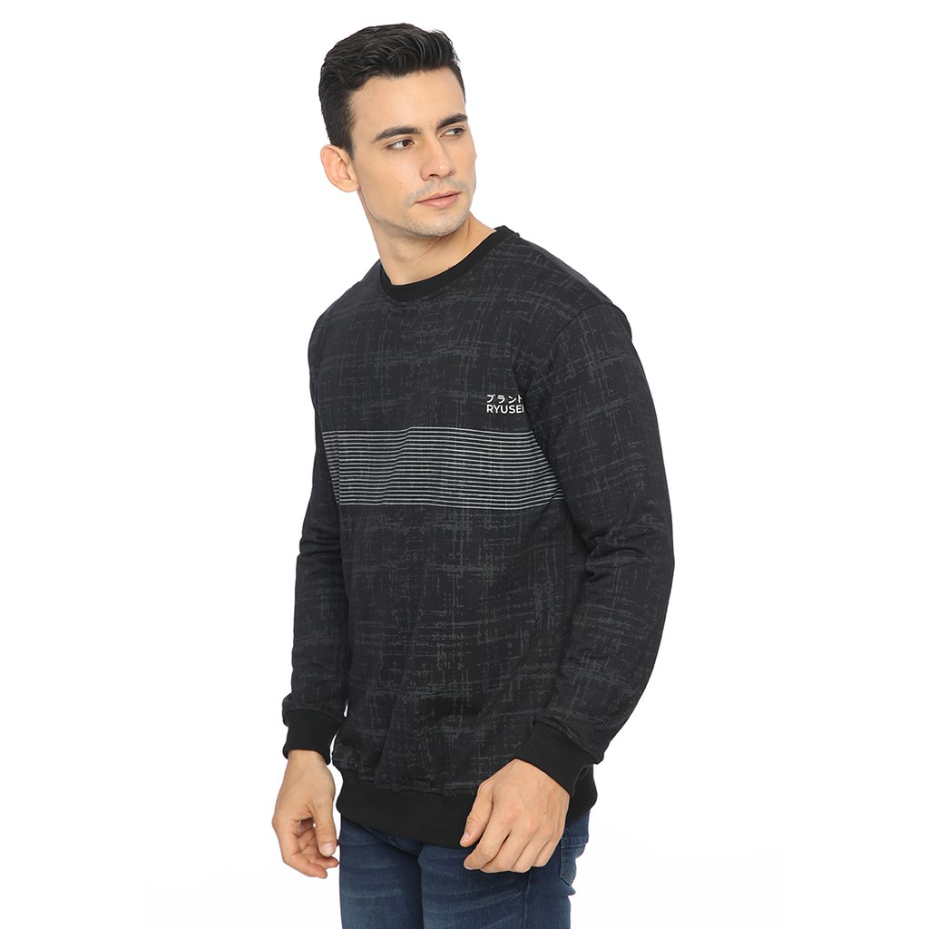 Sweater Pria Ryusei Swt Men Kiyo FP Black-2