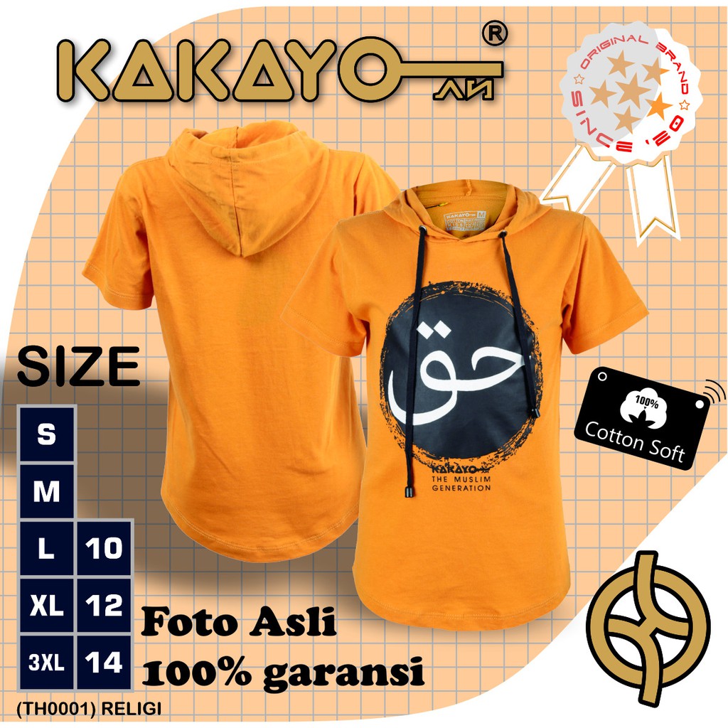 Kakayo Kids Hoodie Anak/Kaos Anak/Muslim/Atasan/Baju/Premium/Sablon Plastisol/Desain Distro