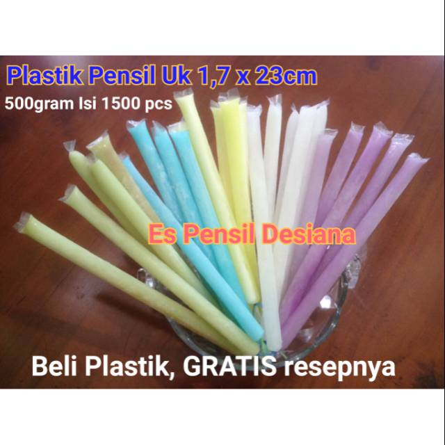 

GROSIR Plastik Pensil 1,7 x 23 cm 500 gram isi 1500pcs