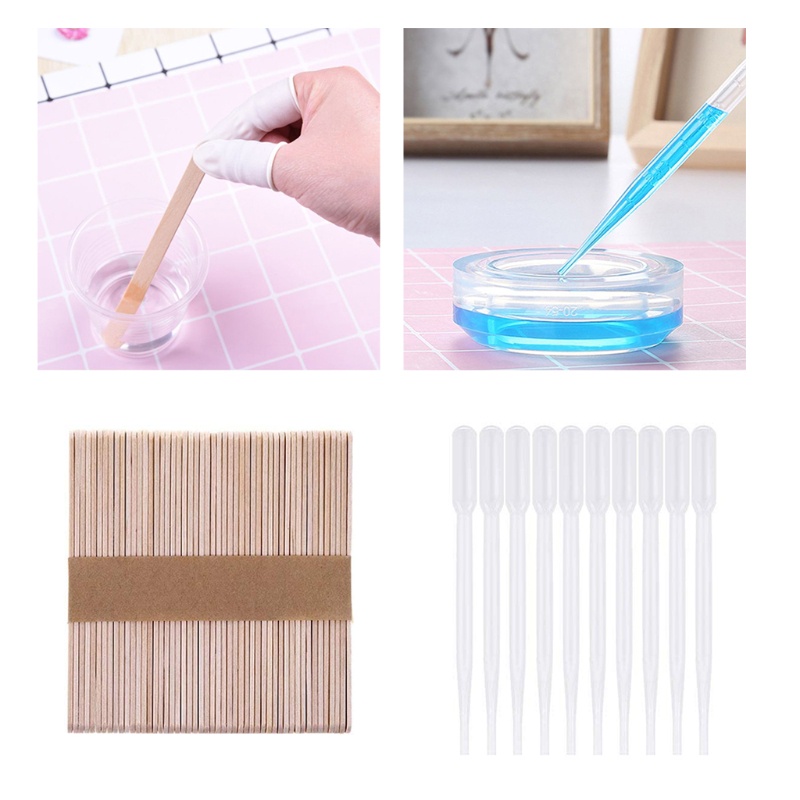 SIY  Resin Silicone Measuring Cup Silicone Mixing Cups Resin Tool Set with Disposable Measuring Cup Resin Epoxy Resin Tool