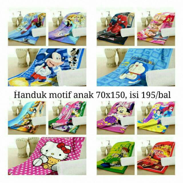 HANDUK KARAKTER ANAK / HANDUK ANAK KARAKTER / HANDUK MANDI KARAKTER / HANDUK MOTIF ANAK / HANDUK ANA