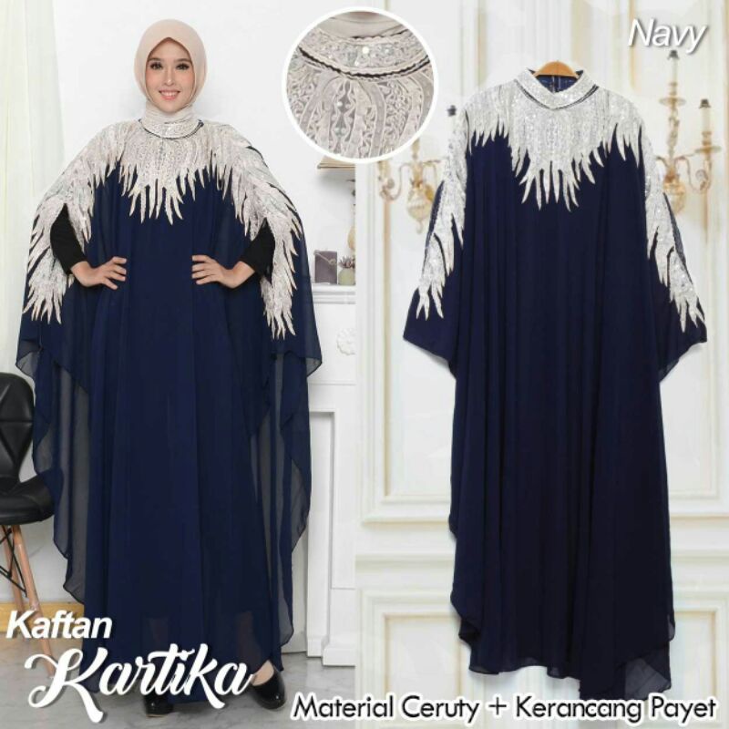 Funie Kaftan Kartika Ceruty Babydoll Kerancang Payet / Jumbo / CODgo