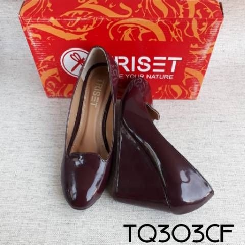 Sepatu Wedges Sintetis Glossy TQ303 Brand MATAHARI Triset