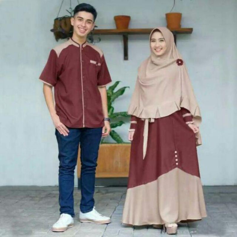 ORIGINAL GAMIS COUPLE / HUMAIRA COUPLE / tersedia ukuran kecil hingga jumbo