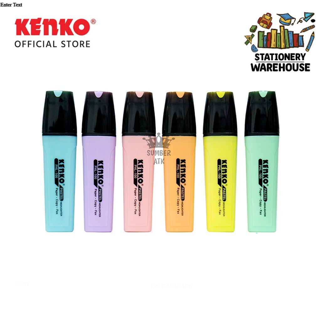 

STABILO SPIDOL HIGHLIGHTER / SPIDOL PENANDA PHL-100 PASTEL KENKO & JOYKO - 1 PCS