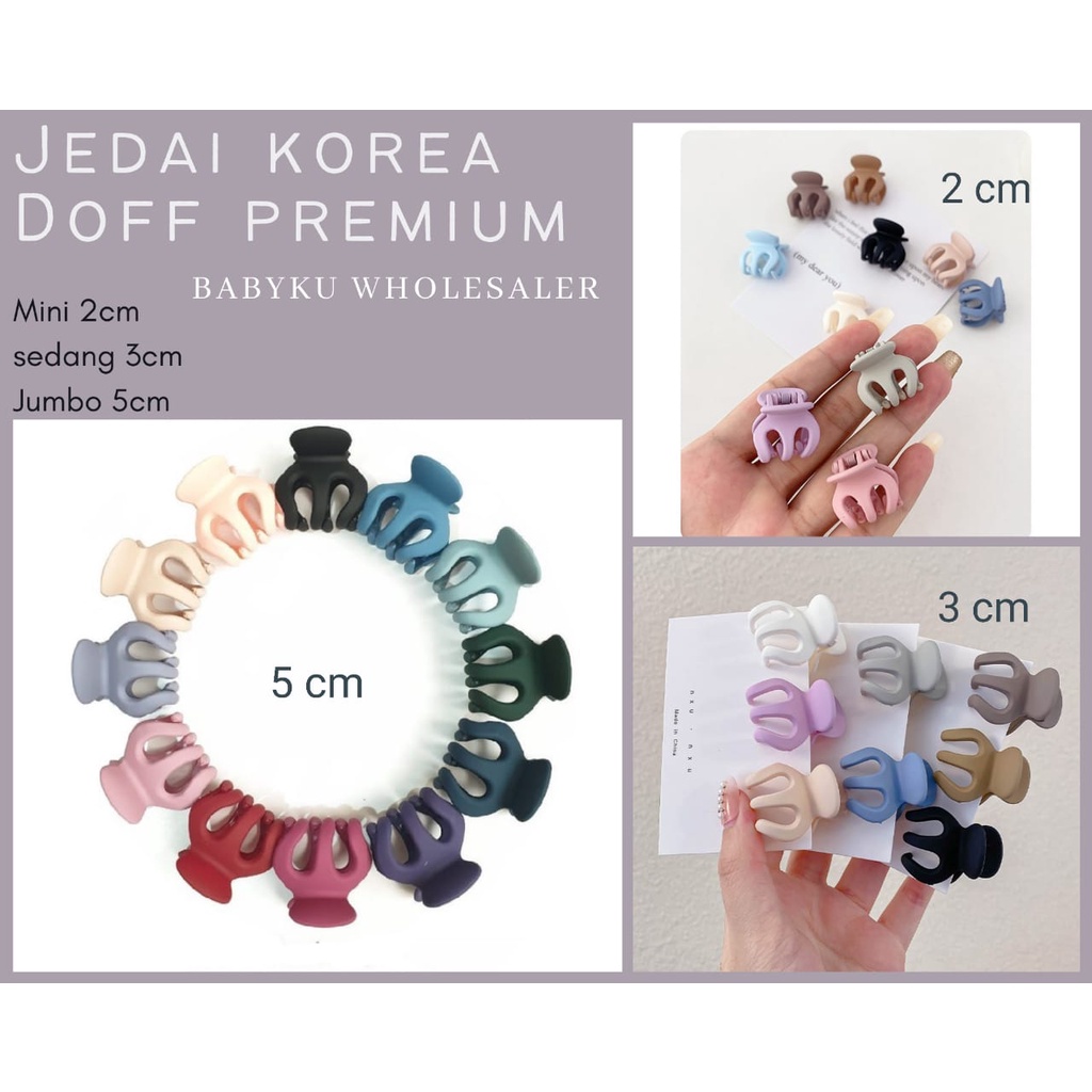 Jepit rambut 5cm 3cm 2cm / Jedai doff korea 5cm 3cm 2cm