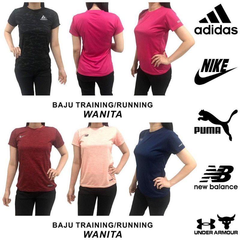 Pakaian Olahraga Wanita/Baju Wanita Training/Running/Kaos Olahraga Wanita nike