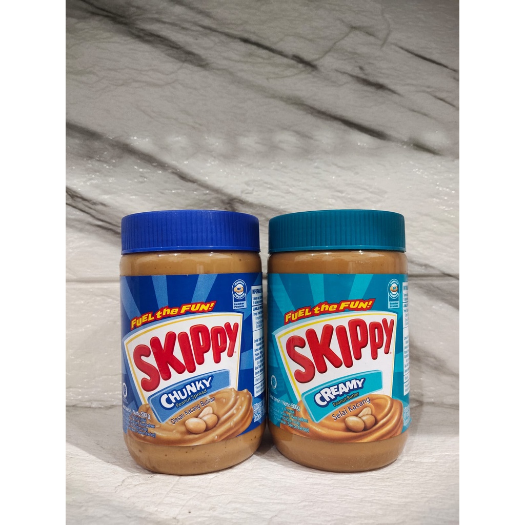 

SKIPPY 500 GRAM / 500 GR / Skippy chunky (biru) / Skippy Creamy (Ijo) exp 07/2025