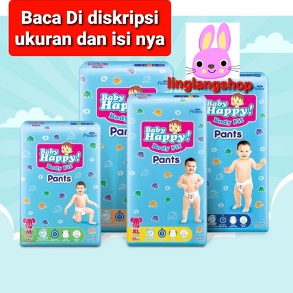 Baby happy pants S38+2 M32 L28 XL26 XXL24 L20 M20  S M L XL XXL  popok celana bayi / anak babyhappy