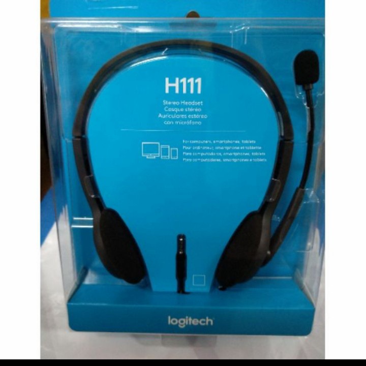 Logitech H111 Stereo Headset With Mic Headphone Earphone