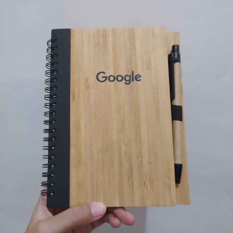 

Buku Catatan Agenda Notes Hardcover Kayu Wood Brown Coklat Berserat