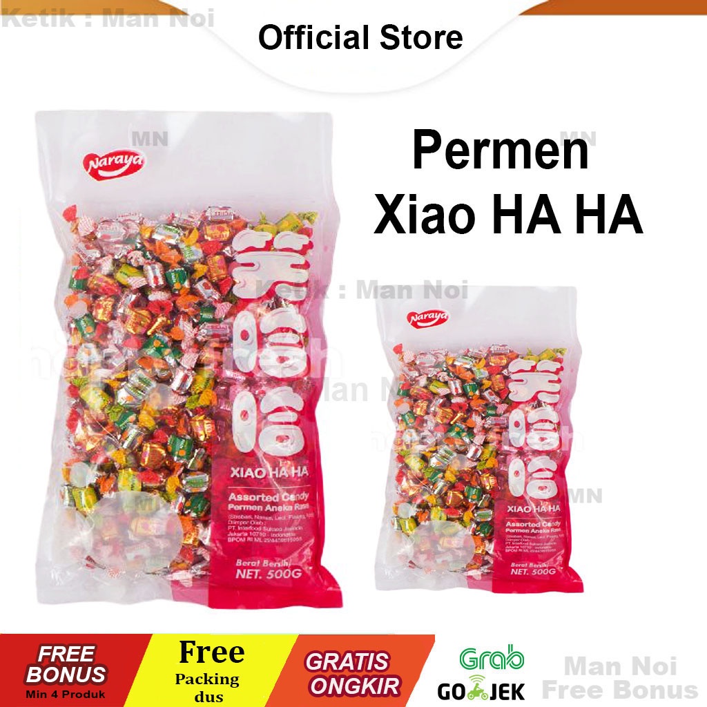 

Naraya Xiao Ha ha Assorted Candy- Permen aneka rasa 500g.Free Bonus