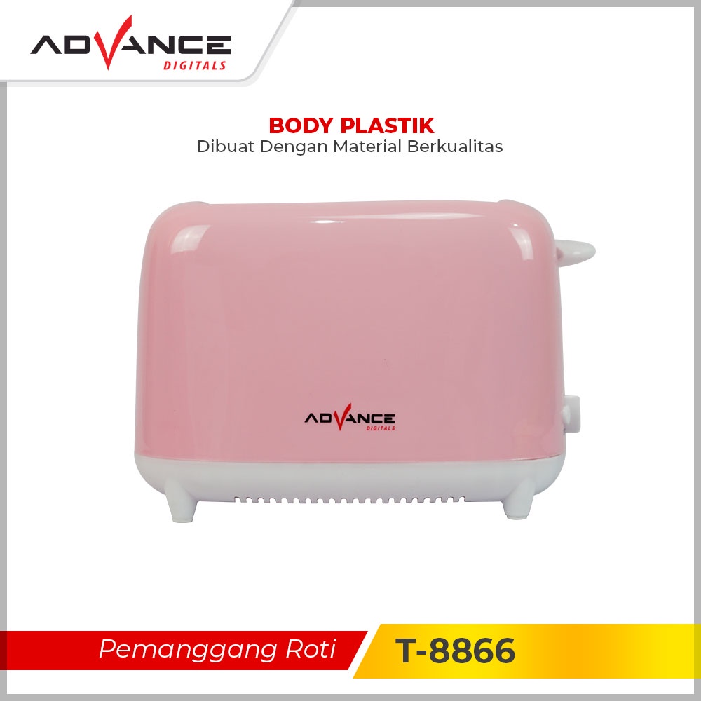 Advance Toaster Pangganan Roti 2slice Sandwich Maker Memanggang Memanaskan Roti Toaster Roti T8866Ready Stock