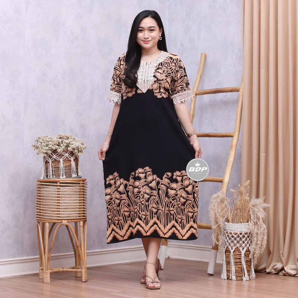 Temukan DASTER ARAB ZEEMA | RAYON SUPER GRADE A | RESLETING DEPAN BUSUI | RENDA MILO-AFika hitam