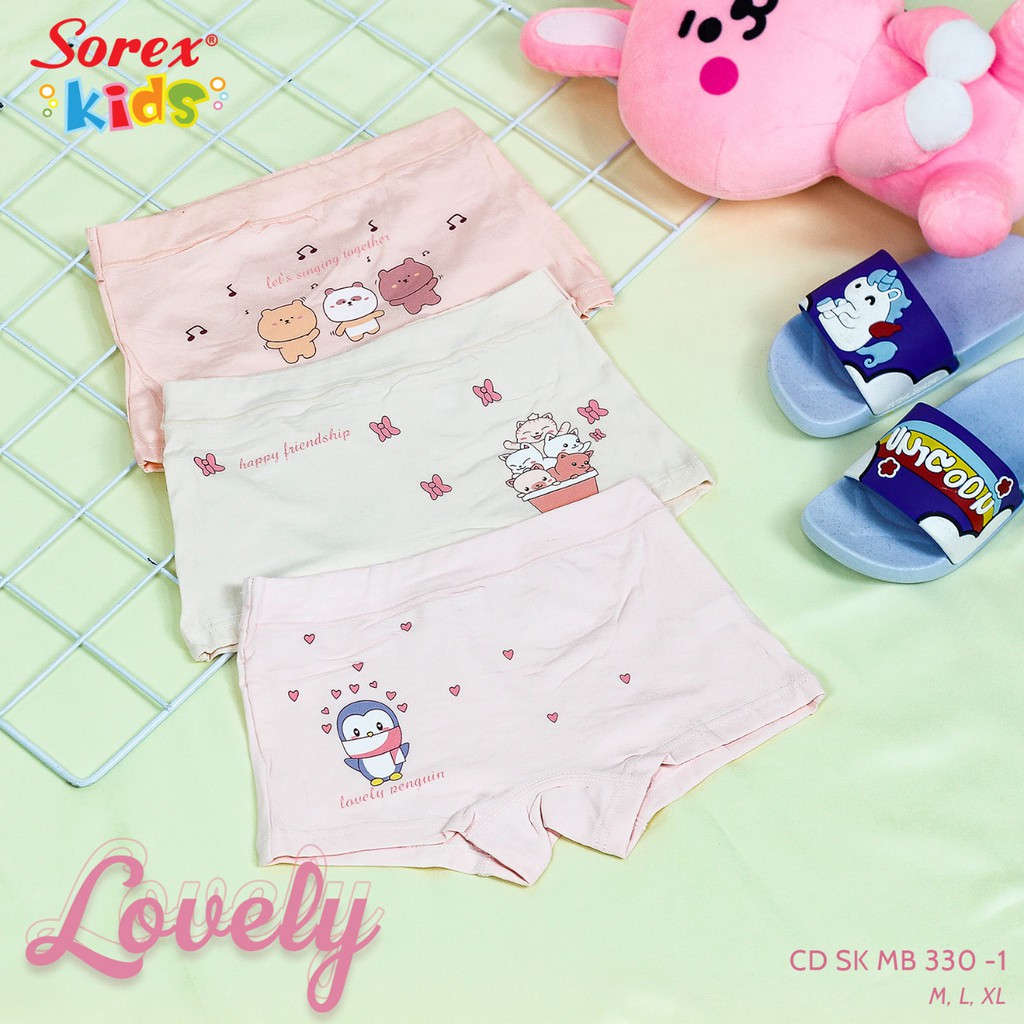 SOREX KIDS Celana Dalam BOXER Segitiga CD Anak Perempuan Girl Super Soft Remaja Wanita Hot Pant