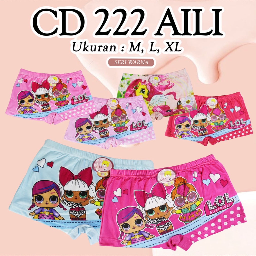 VS - BOXER ANAK PEREMPUAN MOTIF | CELANA DALAM ANAK MOTIF LUCU