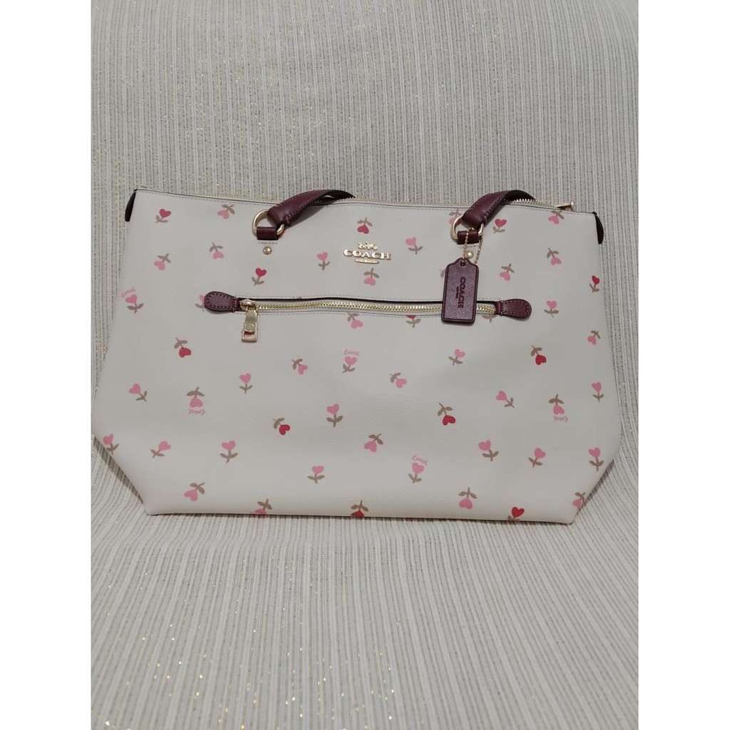 Coach Taylor Tote Bag Chalk  Pink Floral Multi