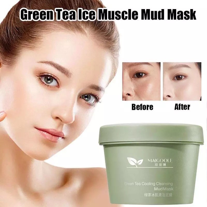 [FREE SPATULA] MAIGOOLE MEIDIAN Green Tea Clay Mask 100G Masker Wajah