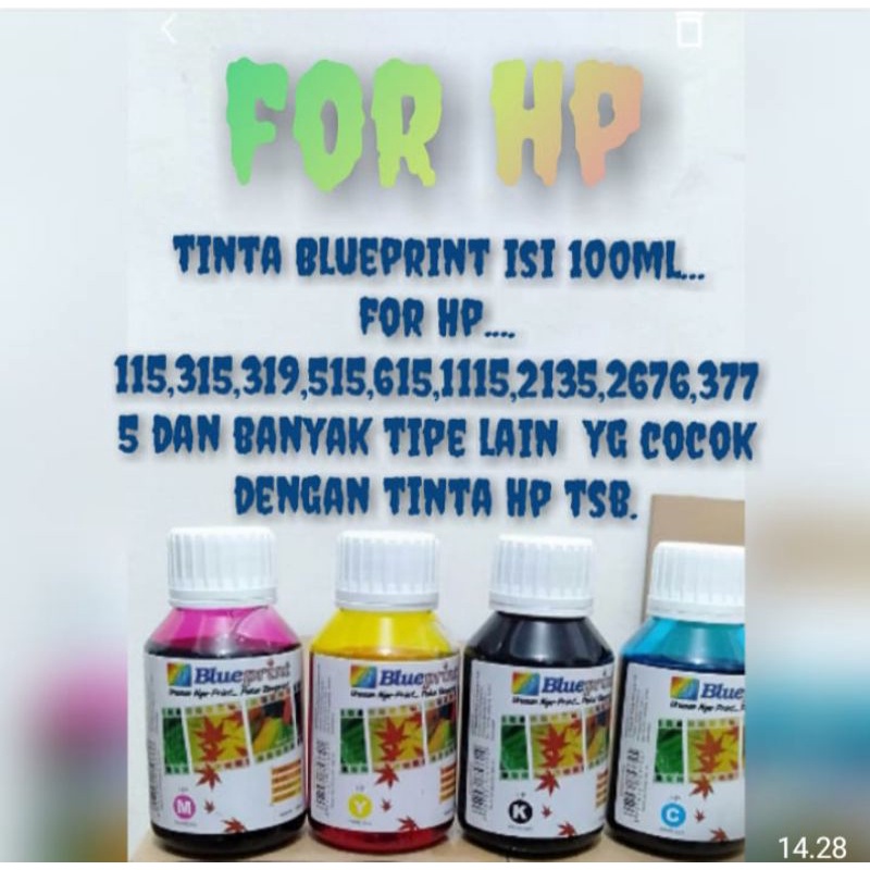 T!nta blue print for Hp.isi 100ml.premium(reffil)