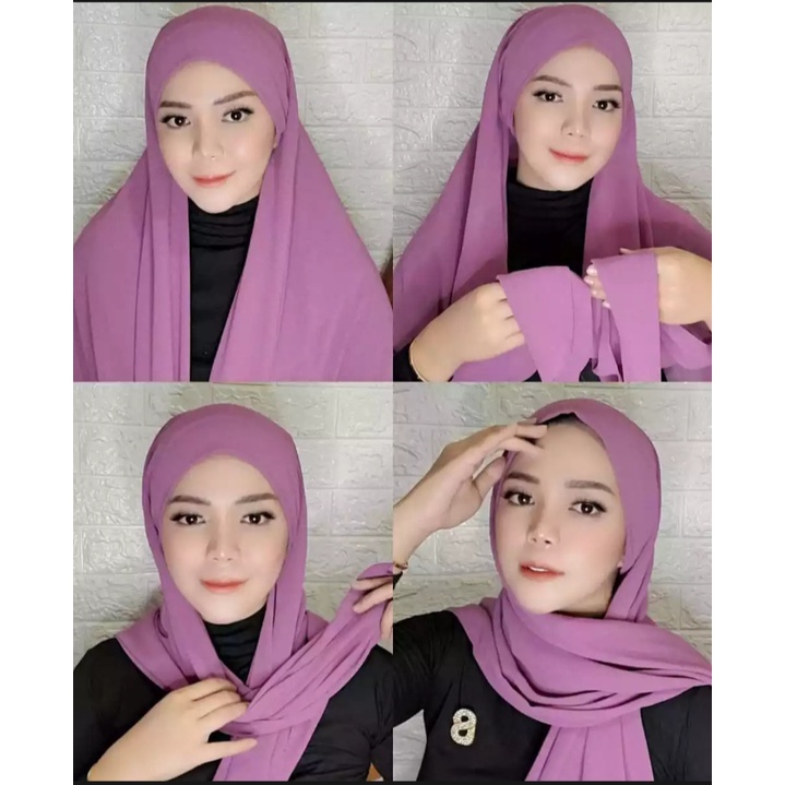 Pashmina + Inner 2in1 Bisa Bulak Balik / Pashmina Inner viral