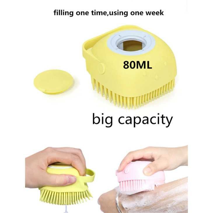 Sikat badan Silikon massage bath brush shower puff