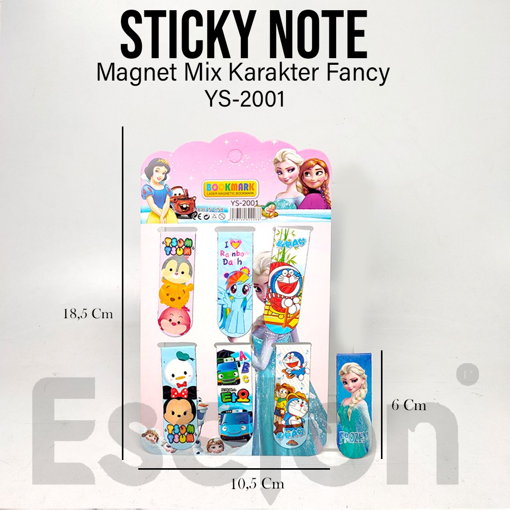

6pcs Pembatas buku magnet / stick note magnet / bookmark / stickey note magnet YS2007/2001