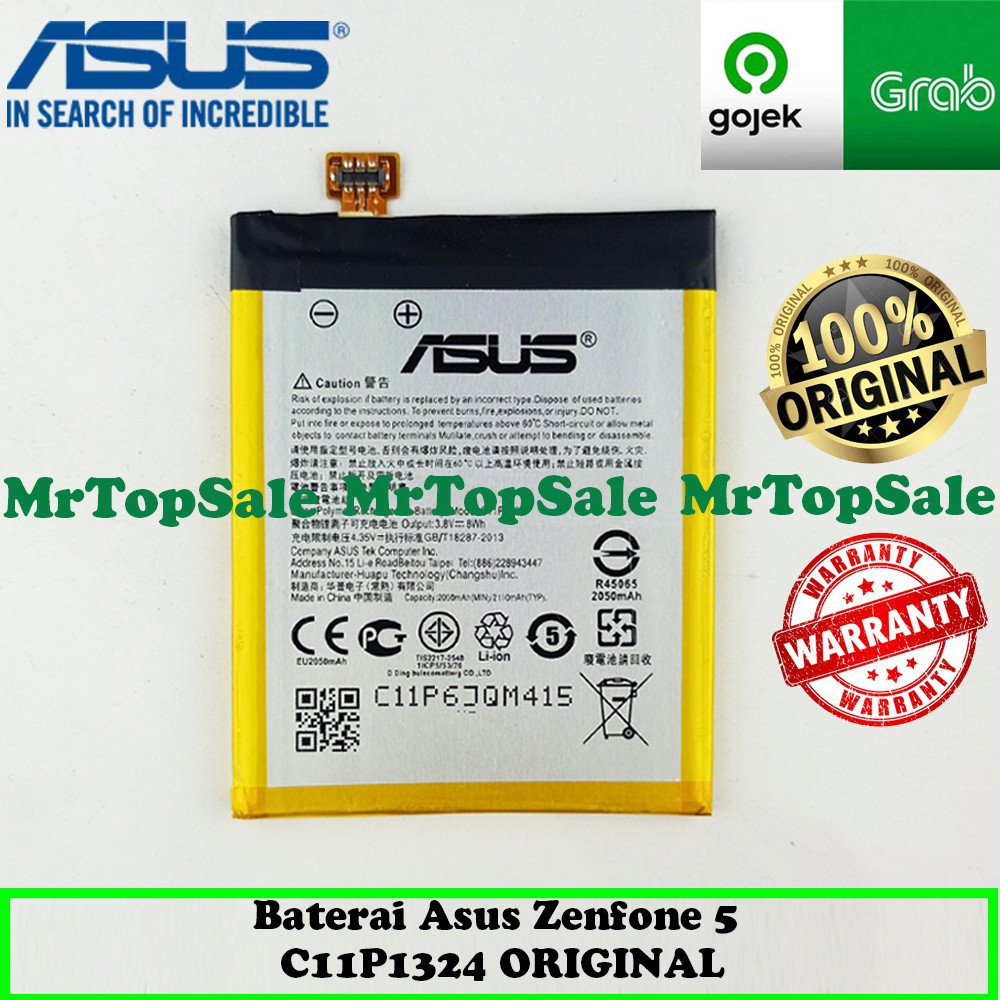 Baterai Handphone Asus Zenfone 5 / A500CG / C11P1324 ORIGINAL Batre Battery Batrai HP