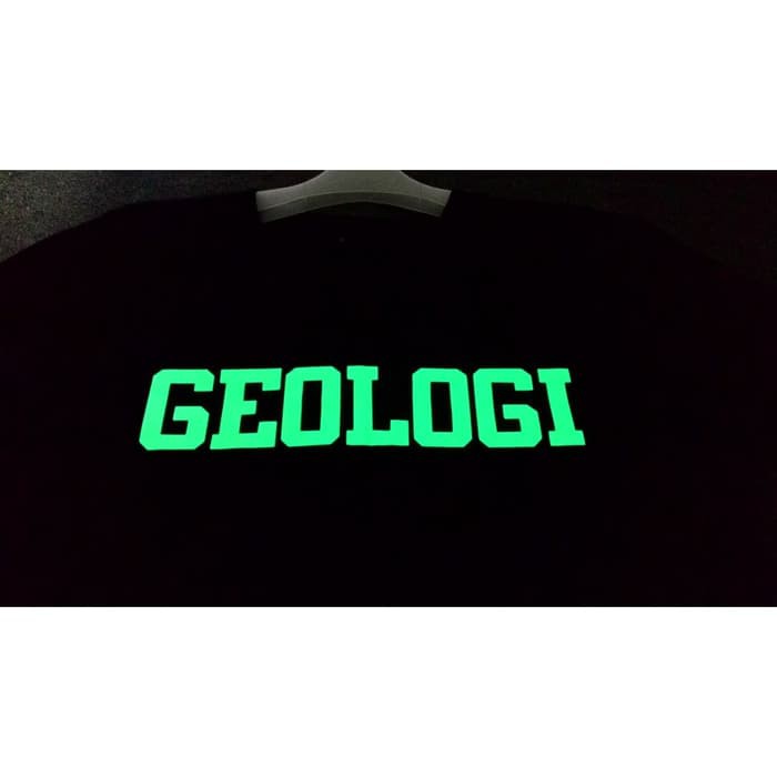 Kaos Baju Unik Obral Combed 30S Distro GEOLOGI GLOW IN THE DARK
