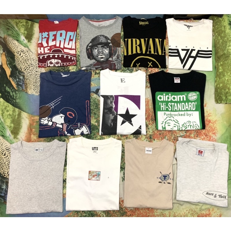 borongan kaos branded band & vintage