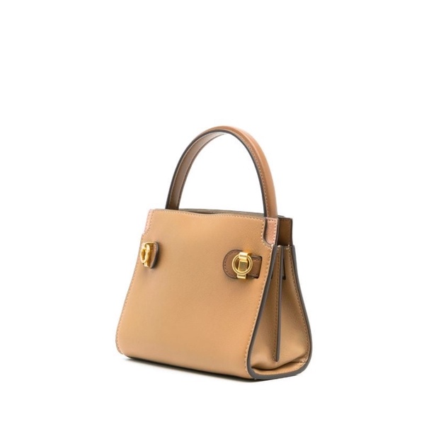 Tory Burch Lee Radziwill Petite Small Double Bag Brown (77257)