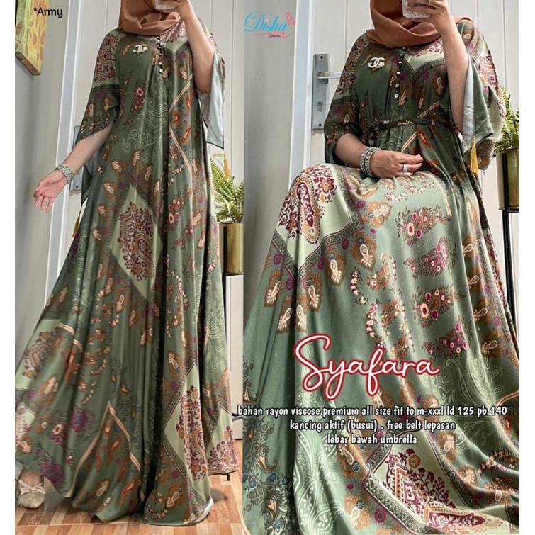 [Size jumbo] syafara maxy LD 125cm - dress/maxy super mayung bahan rayon viscose