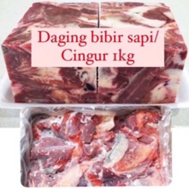

Daging Bibir Sapi / Cingur Lips 1kg Frozen Rujak Soto Beef Meat