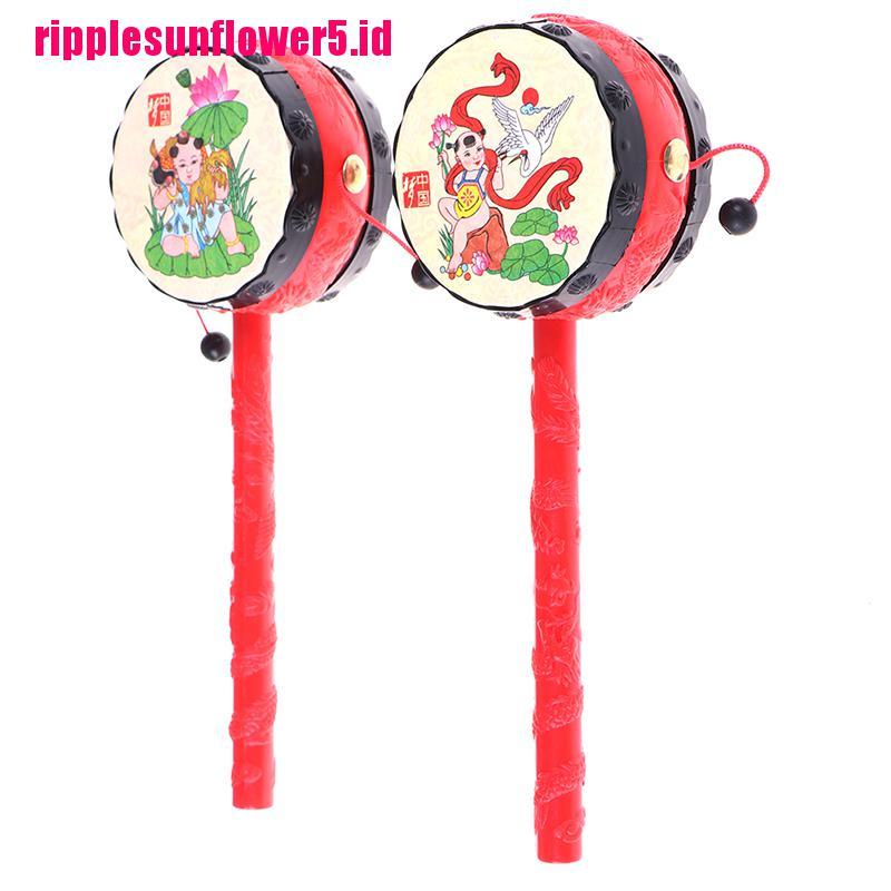 1pc rattle / Handbell Tradisional Cina Motif Kartun