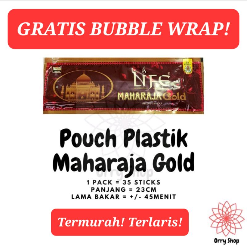 Hio Dupa India Maharaja Gold Darshan Renteng 1 Pouch isi 35 Batang