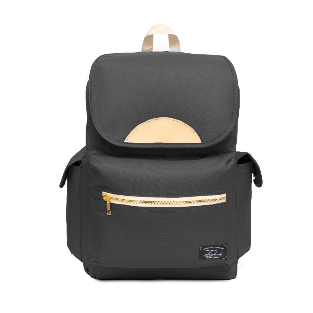 HEYLOOK Official - Tas Ransel Wanita Backpack Kiera Tas Punggung Tas Laptop Tas Sekolah Kuliah-KIERA BLACK